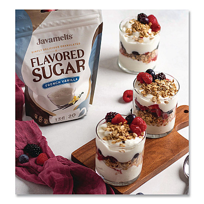 Javamelts Flavored Sugar, French Vanilla, 1.5 lb Bag (JMT55382)