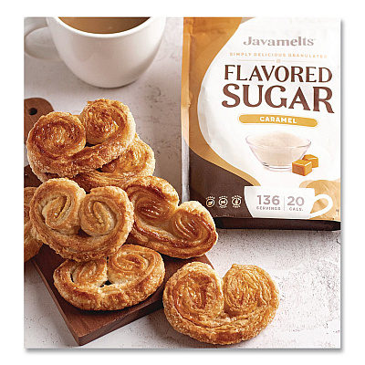 Javamelts Flavored Sugar, Caramel, 1.5 lb Bag (JMT55383)