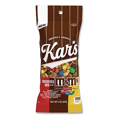 Kar's Trail Mix, M and M's Favorites Mix, 2 oz Packet, 12/Box (08958)