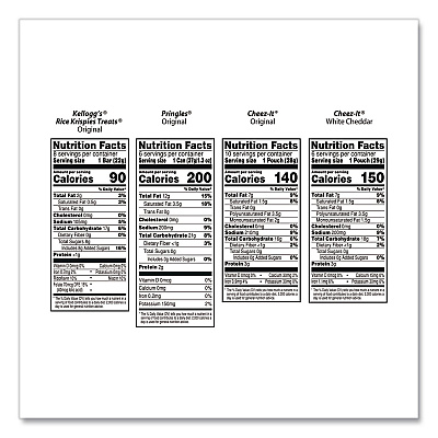 Mega Variety Pack, Cheez-Its, Pringles, Rice Krispies, Individually Wrapped, 30/Box (KEE00149)