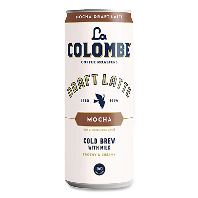 La Colombe Draft Latte Cold Brew, Mocha Latte, 11 oz Can, 12/Carton (LCT00500)