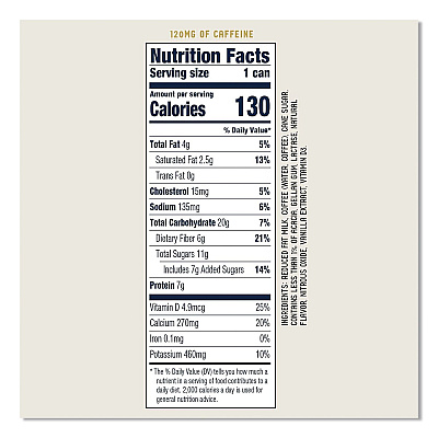 La Colombe Draft Latte Cold Brew, Vanilla Latte, 11 oz Can, 12/Carton (LCT30502)