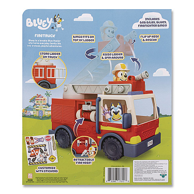 Bluey Series 10: Firetruck Vehicle, Ages 3 and Up, 5 Pieces (176104)