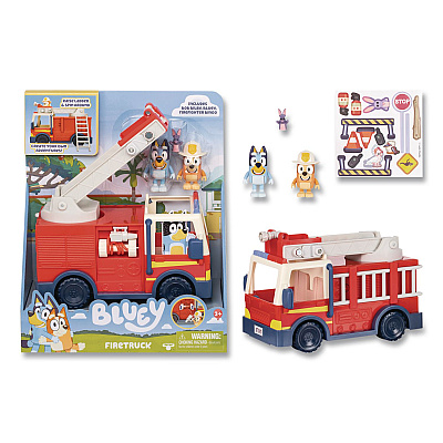 Bluey Series 10: Firetruck Vehicle, Ages 3 and Up, 5 Pieces (176104)
