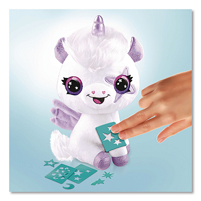 Style 4 Ever Airbrush Plush Glow-in-the-Dark Unicorn with Airbrush Tool, (3) Washable Ink Tubes and (60) Stick-On Stencils, Ages 6 and Up (2283308)