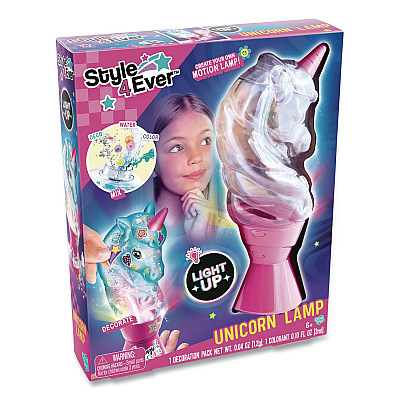 Style 4 Ever Unicorn Moon Lamp Creator Kit with Beads, Stickers, Colorant, Confetti and Glitter, Ages 8 and Up (22839012)