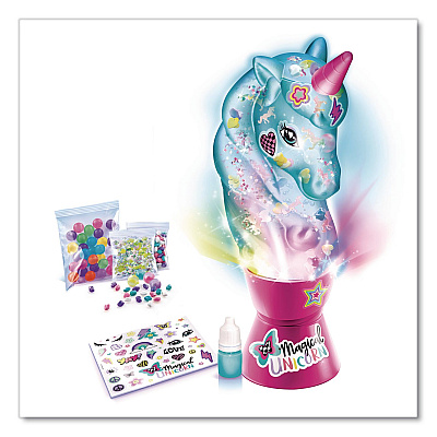 Style 4 Ever Unicorn Moon Lamp Creator Kit with Beads, Stickers, Colorant, Confetti and Glitter, Ages 8 and Up (22839012)