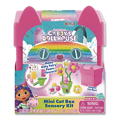 DreamWorks Gabby's Dollhouse Cat Box Sensory Compound Kit, Ages 4 and Up, 32 Pieces (84301124)