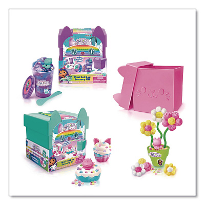 DreamWorks Gabby's Dollhouse Cat Box Sensory Compound Kit, Ages 4 and Up, 32 Pieces (84301124)