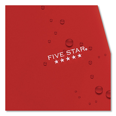 Five Star Wirebound Notebook, 5-Subject, Medium/College Rule, Fire Red Cover, (200) 11 x 8.5 Sheets (72077)