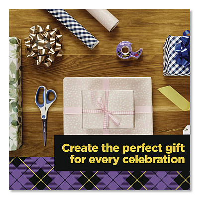 Scotch Gift Wrap Tape with Dispenser, 1" Core, 0.75" x 50 ft, Clear, 6/Pack (615SIOC)