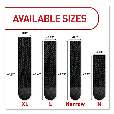Command Damage-Free Hanging Picture Hanging Strip Pairs, (8) XL (0.86 x 4.37), (6) L (0.75" x 3.65"), (2) Med (0.75 x 2.75), Black (17218BLK16ES)