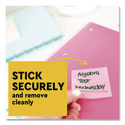 Post-it Transparent Notes, 2.88" x 2.88", Assorted Colors, 36 Sheets/Pad, 2 Pads/Pack (6002COL)