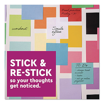 Post-it Notes Super Sticky Pads in Energy Boost Colors, 3" x 3", Tropical Pink, 90 Sheets/Pad, 5 Pads/Pack (6545SSNP)