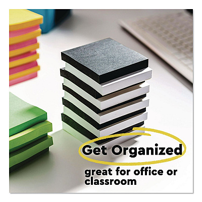 Post-it Notes Super Sticky Pads in Energy Boost Colors, 3" x 3", Tropical Pink, 90 Sheets/Pad, 5 Pads/Pack (6545SSNP)