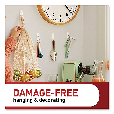 Command Large Utility Hooks, Plastic, White, Supports 5 lb, 6/Pack (170036ES)