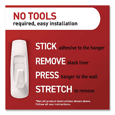 Command Large Utility Hooks, Plastic, White, Supports 5 lb, 6/Pack (170036ES)