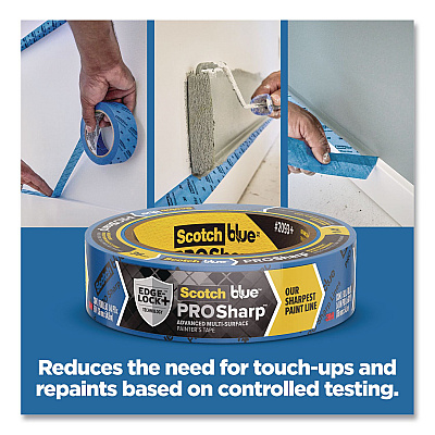 ScotchBlue PROSharp Painter's Tape, 3" Core, 0.94" x 60 yds, Blue (209324EC)