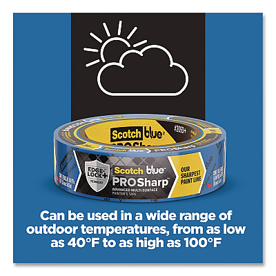 ScotchBlue PROSharp Painter's Tape, 3" Core, 1.88" x 60 yds, Blue (209348EC)