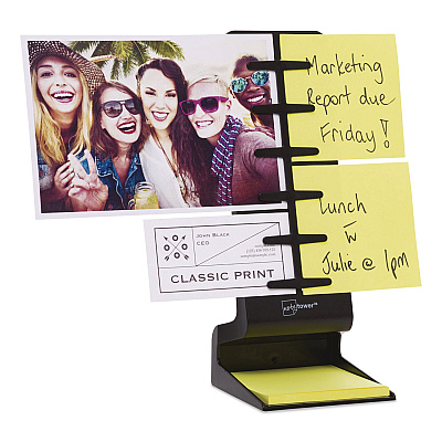 NoteTower Mini Note Holder, Plastic, Black (NTR3501)