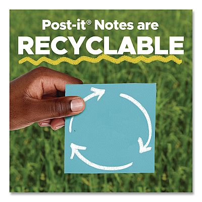 Post-it Notes Original Pads in Canary Yellow, Note Ruled, 3" x 3", 100 Sheets/Pad, 18 Pads/Pack (654144YW)