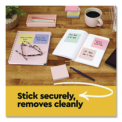 Post-it Notes Original Pads in Canary Yellow, Note Ruled, 3" x 3", 100 Sheets/Pad, 18 Pads/Pack (654144YW)