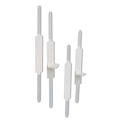 Officemate Self-Adhesive Two-Prong Folder Fasteners, 2" Capacity, 2.75" Center to Center, Matte Silver, 100/Box (526012)
