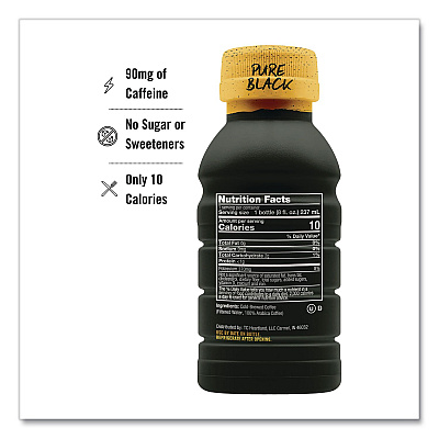 Java House Cold Brew Coffee, Pure Black, 8 oz Bottle, 24/Carton (HFP01781)