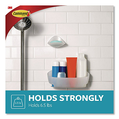 Command Bath Shower Caddy, 11.45 x 4.8 x 4, Clear (70006900693)