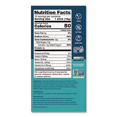 LIQUID I.V. Hydration Multiplier, Lemon-Lime, 0.56 oz Stick, 15/Pack (EHC47494)