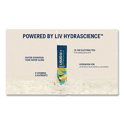 LIQUID I.V. Hydration Multiplier, Lemon-Lime, 0.56 oz Stick, 15/Pack (EHC47494)