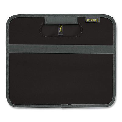 meori Classic Foldable Storage Box, Large, 2 Sections, 12.6 x 19.69 x 10.83, Lava Black (A100001)