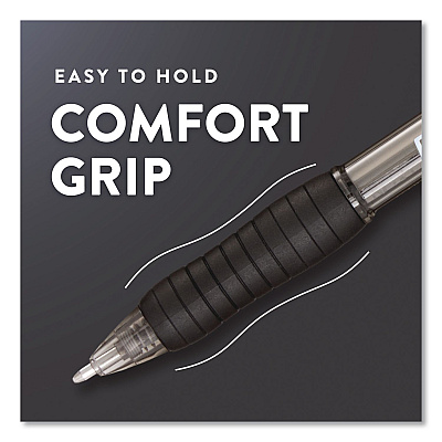 Paper Mate Profile Ballpoint Pen, Retractable, Bold 1.4 mm, Black Ink, Smoke/Black Barrel, 8/Pack (1960667)