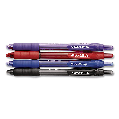 Paper Mate Profile Ballpoint Pen, Retractable, Bold 1.4 mm, Assorted Ink and Barrel Colors, 4/Pack (196066389473)