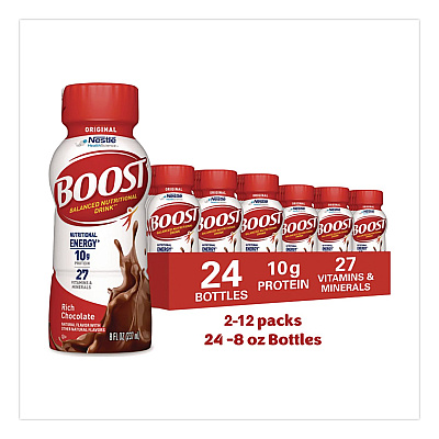 Boost Original Nutritional Drink, Rich Chocolate, 8 oz Bottle, 24/Carton (ZHC48120)