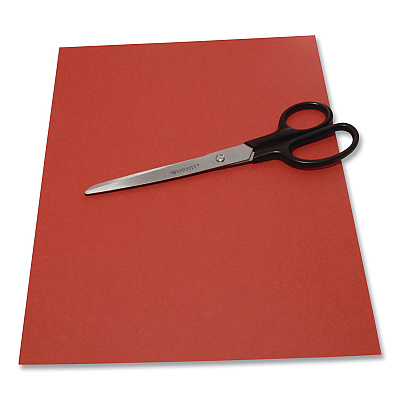 Westcott Straight Contract Scissors, 8" Long, 3" Cut Length, Straight Black Handle, 144/Carton (10572CT)