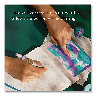 Lifelines Shake It Up Sensory Journal, Interactive Blue/Purple Color-Fusing Oil Ocean, Wide/Legal Rule, Cream Cover, (80) 8 x 5 Sheets (160109)