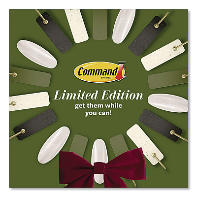 Command Limited Edition Decorative Hook Variety Pack, (4) Small (Supports 1 lb), (2) Medium (Supports 3 lb), Plastic, White, 6/Pack (PRMHP6ESF)
