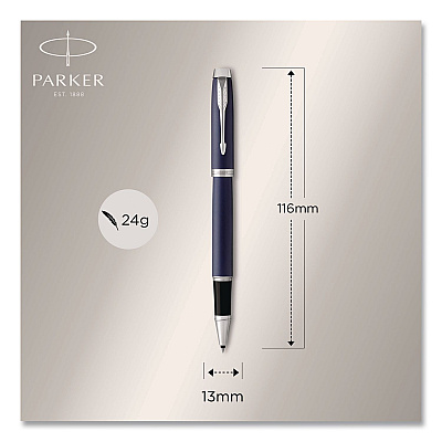Parker IM Premium Rollerball Pen, Gift Box, Stick, Fine 0.7 mm, Black Ink, Black/Chrome Barrel (1931661)