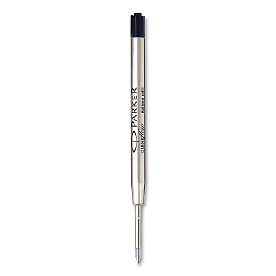 Quinkflow Refill for Parker Ballpoint Pen, Medium Conical Tip, Black Ink, 10/Pack (2119153)