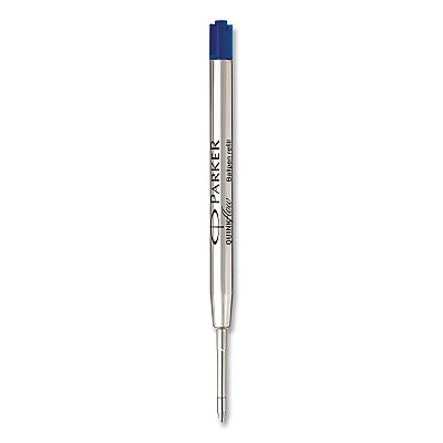Quinkflow Refill for Parker Ballpoint Pen, Medium Conical Tip, Blue Ink, 10/Pack (2119154)