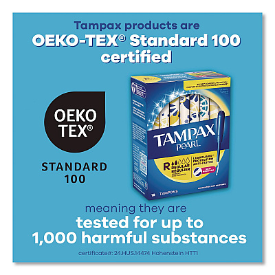 Tampax Pearl Tampons, Super Absorbency, 36/Pack (00370)