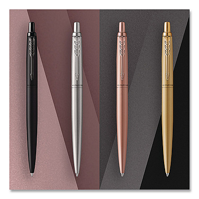 Parker Jotter XL Ballpoint Pen, Monochrome Collection, Retractable, Medium, Blue Ink, Matte Black Barrel (2122753)