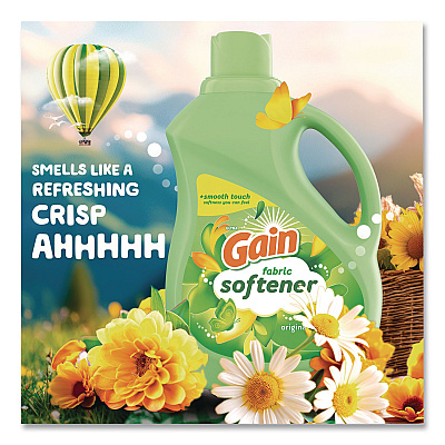 Gain Fabric Softener, Original Scent, 140 oz Bottle (10067)