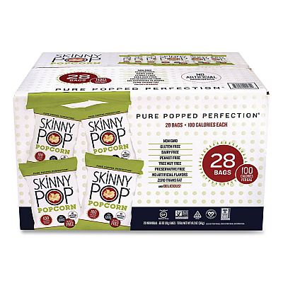 SkinnyPop Popcorn Popcorn Popcorn Popcorn, Original, 0.65 oz Bag, 28/Carton (SKP00462)