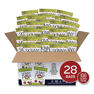 SkinnyPop Popcorn Popcorn Popcorn Popcorn, Original, 0.65 oz Bag, 28/Carton (SKP00462)