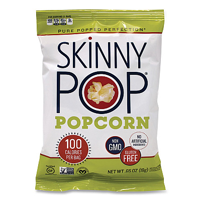 SkinnyPop Popcorn Popcorn Popcorn Popcorn, Original, 0.65 oz Bag, 28/Carton (SKP00462)