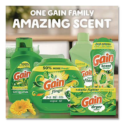 Gain Fabric Softener, Original Scent, 140 oz Bottle (10067)