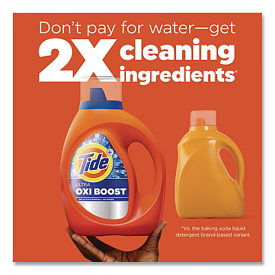 Tide Ultra OXI Boost Laundry Detergent, HE Compatible, 117 oz Bottle (17538)