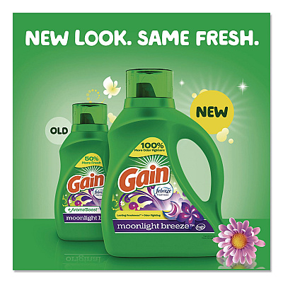 Gain Liquid Laundry Detergent, HE Compatible, Moonlight Breeze, 194 oz Bottle (19112)